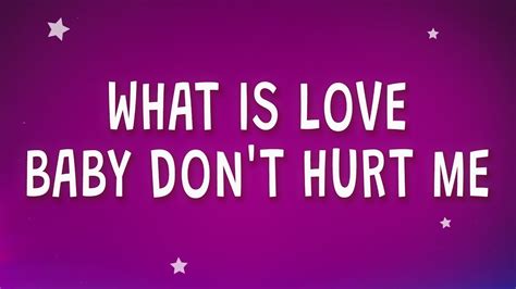 what is love song|what is love song baby don't hurt me.